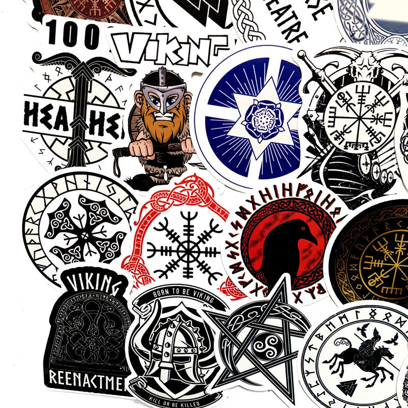iGi4Shop Ancient Rune Series Luggage Stickers Foreign Trade Graffiti Car