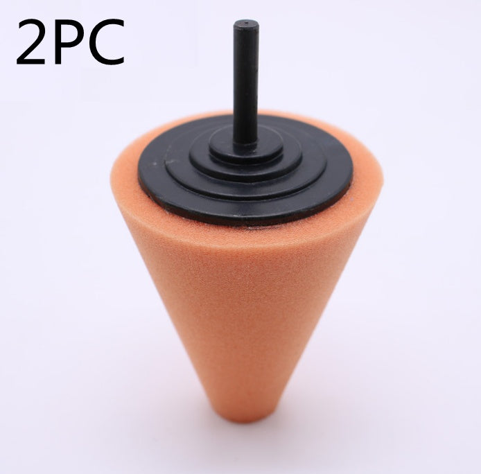 iGi4Shop Car wheel polishing disc detail polishing wheel in the net steel ring polishing sponge plate with 6MM handle cone sponge wheel