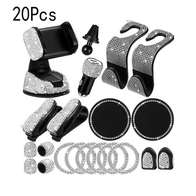 iGi4Shop New Diamond-encrusted Hook Set Car Interior Products