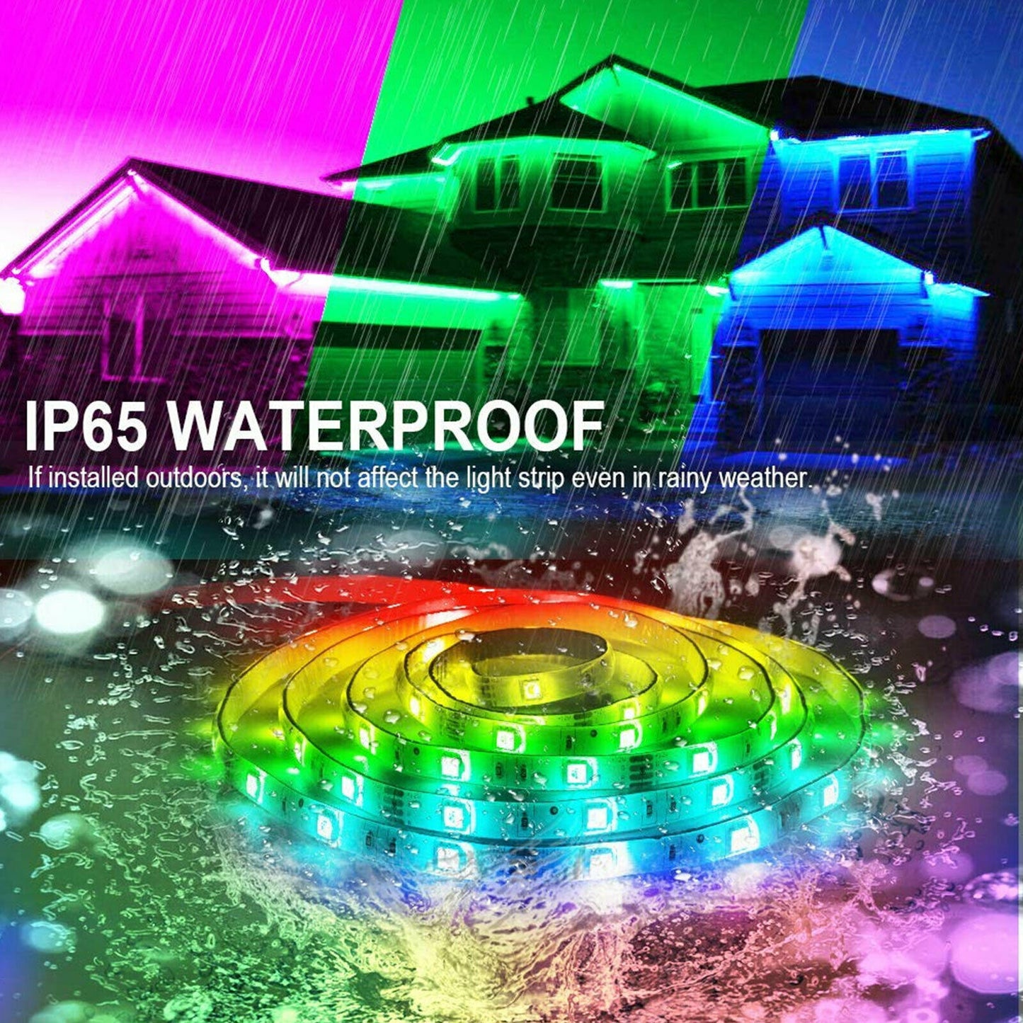 iGi4Shop 16.4FT RGB Flexible 300LED Strip Light SMD Remote Fairy Lights Room TV Party Bar LED Strip Light Remote Fairy Light Room Party Waterproof