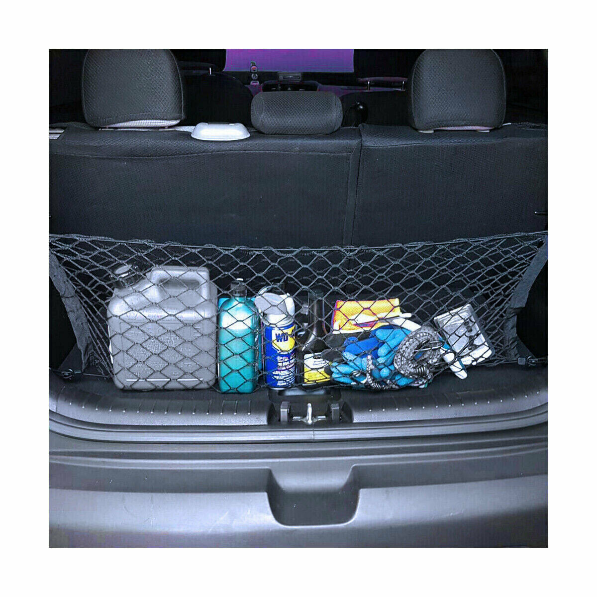 iGi4Shop Trunk CARGO NET Car Nylon Elastic Mesh Organizer Truck SUV Universal 4 Hook Rear