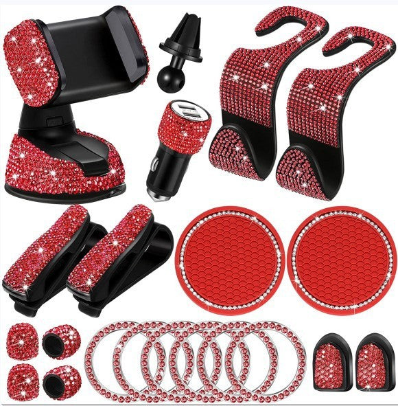 iGi4Shop New Diamond-encrusted Hook Set Car Interior Products