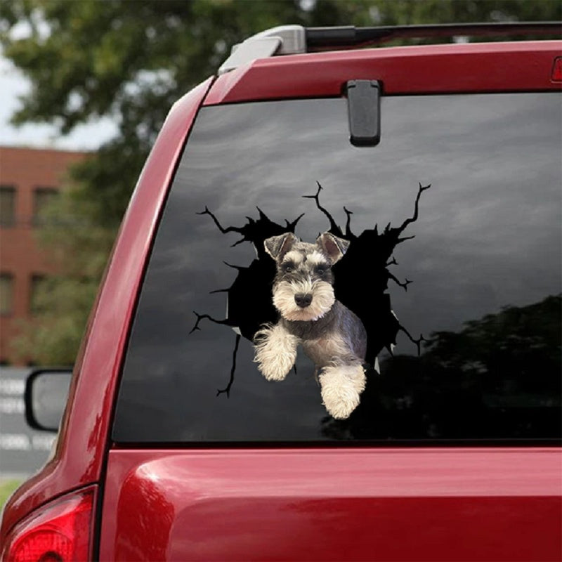 iGi4Shop Animal Wall All Kinds Of Puppy Creative Broken Hole Car Window Electrostatic Stickers