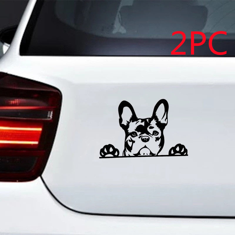 iGi4Shop 2PC Car Sticker Dog Pattern Sticker Animal Reflective Car Sticker Rear Window Glass Scratch Sticker