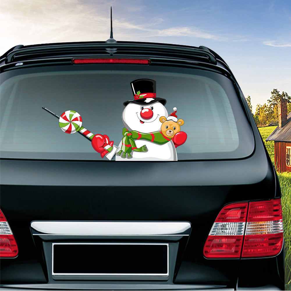 iGi4Shop Popular Santa Claus wiper sticker can remove the car rear windshield wiper Sticker Car Stickers