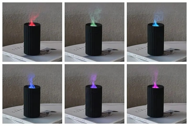 iGi4Shop Air Humidifier With Flame Effect Essential Oil Diffuser Quiet Aroma Diffuser Home Fragrances Car Refresh