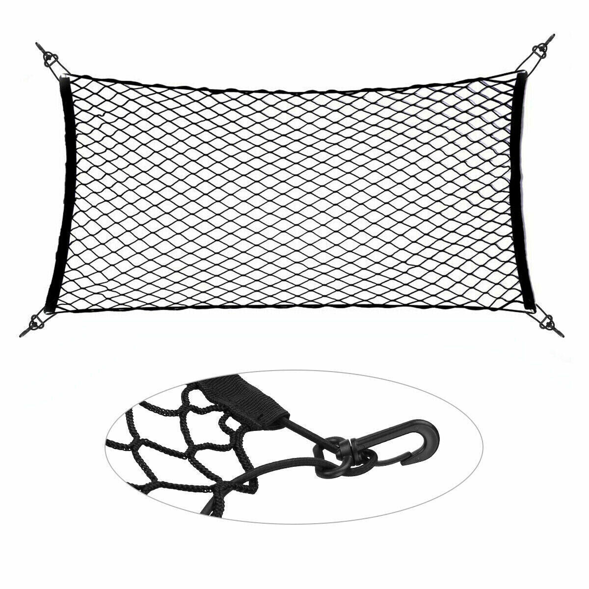iGi4Shop Trunk CARGO NET Car Nylon Elastic Mesh Organizer Truck SUV Universal 4 Hook Rear