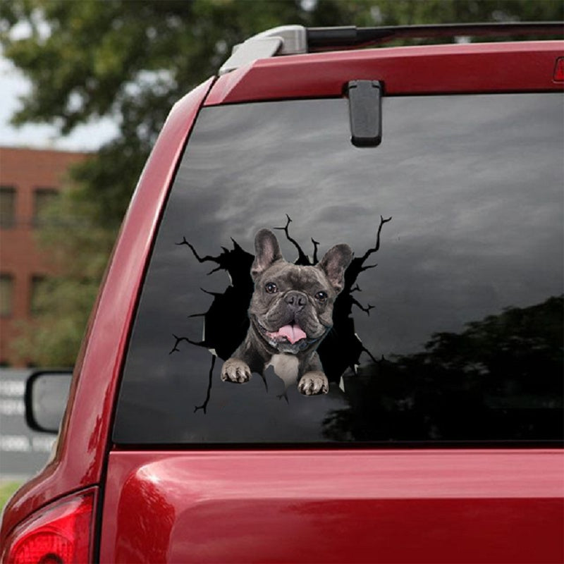 iGi4Shop Animal Wall All Kinds Of Puppy Creative Broken Hole Car Window Electrostatic Stickers