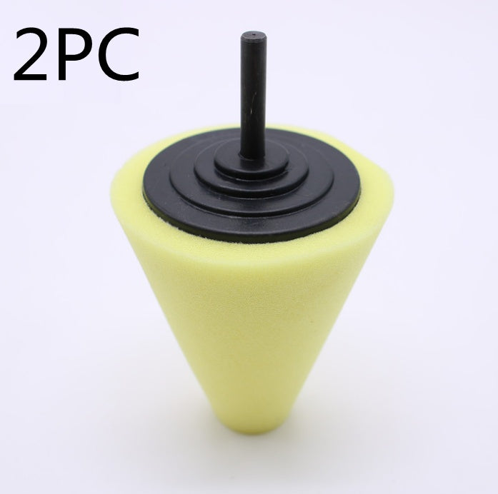 iGi4Shop Car wheel polishing disc detail polishing wheel in the net steel ring polishing sponge plate with 6MM handle cone sponge wheel