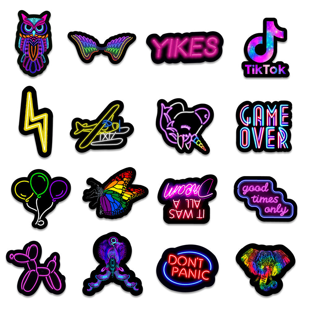 iGi4Shop 50 New Neon Stickers Car Trunk Phone Water Cup Decoration Stickers Industrial Genius International A Site For The Like Minded