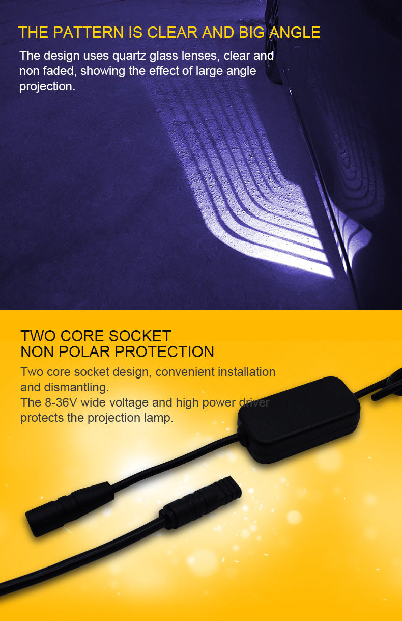 iGi4Shop Car Welcome Lamp Led Chassis Projection Lamp Blanket Wing Decoration Lamp