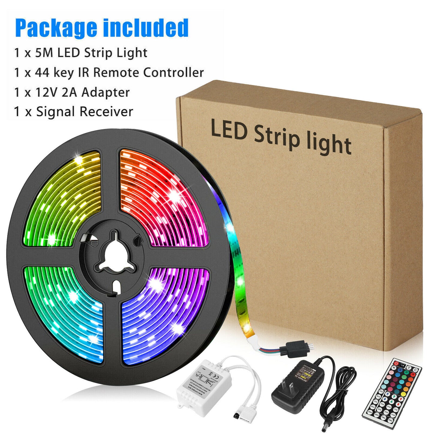 iGi4Shop 16.4FT RGB Flexible 300LED Strip Light SMD Remote Fairy Lights Room TV Party Bar LED Strip Light Remote Fairy Light Room Party Waterproof