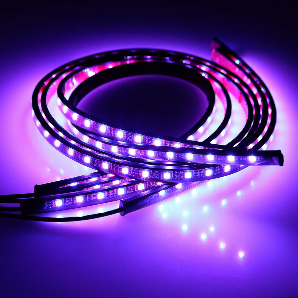 iGi4Shop Car Underglow Light Flexible Strip LED Underbody Lights Remote APP Control Car Led Neon Light RGB Decorative Atmosphere Lamp