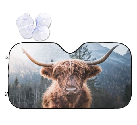 iGi4Shop Car Sun Shield Front Stop Sunscreen Heat Insulation Non-punching Telescopic Curtain