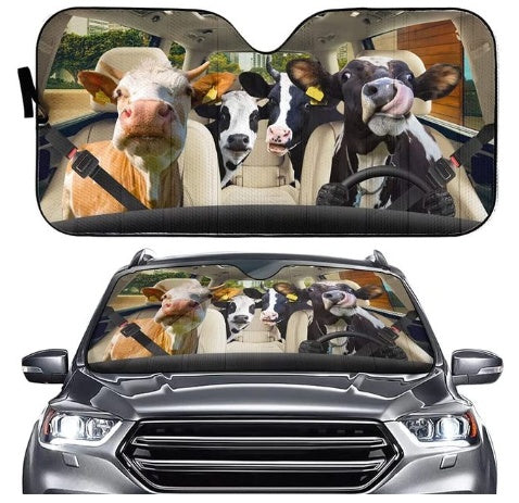 iGi4Shop Car Sun Shield Front Stop Sunscreen Heat Insulation Non-punching Telescopic Curtain