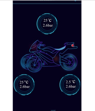 iGi4Shop Wireless Tire Pressure Monitor For Detecting And Alarming Two-wheeled Electric Locomotive