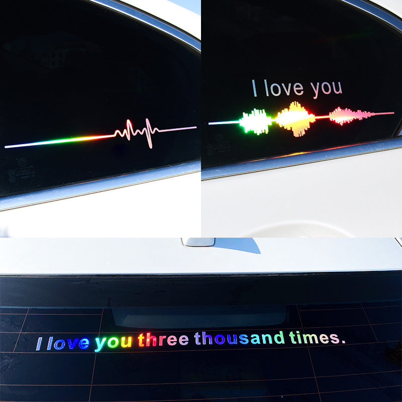 iGi4Shop Car Electrocardiogram Creative Sound Wave Chart Car Sticker