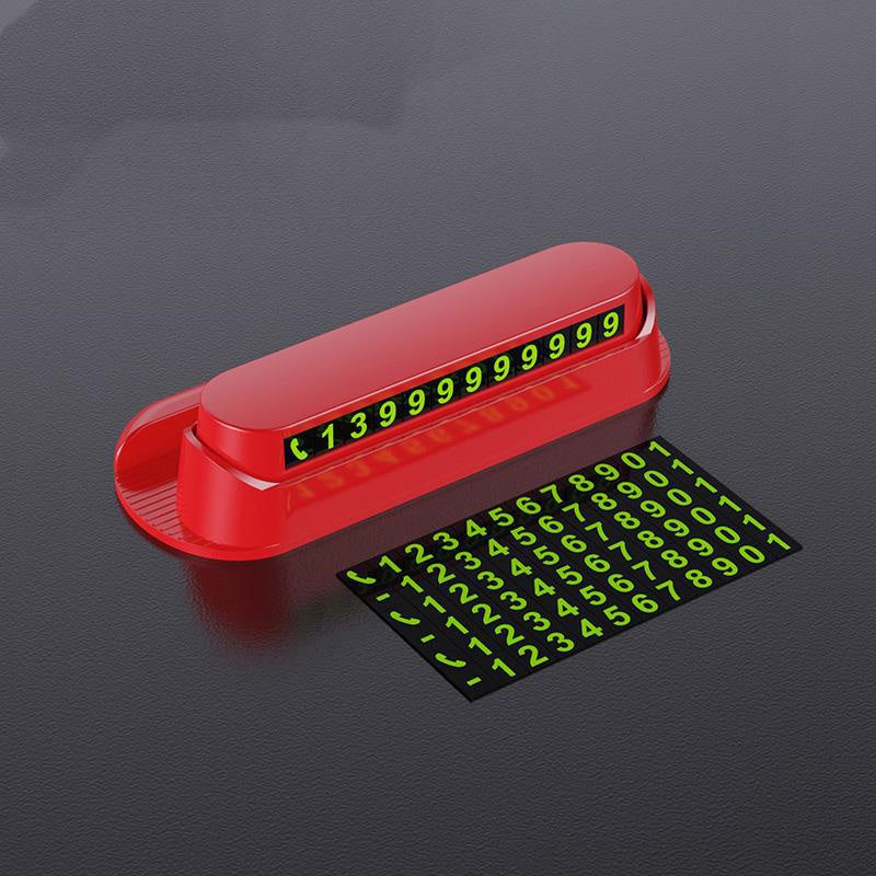 iGi4Shop Luminous Car Temporary Parking Card Car Sticker Car Air Freshener Phone Number Card Plate Car Accessories Universal Car Stickers