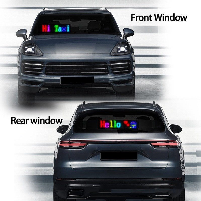 iGi4Shop Programmable Car LED Sign LED Full-color Advertising Screen Ultra-thin Display Screen Custom Text Pattern Animation Display Car