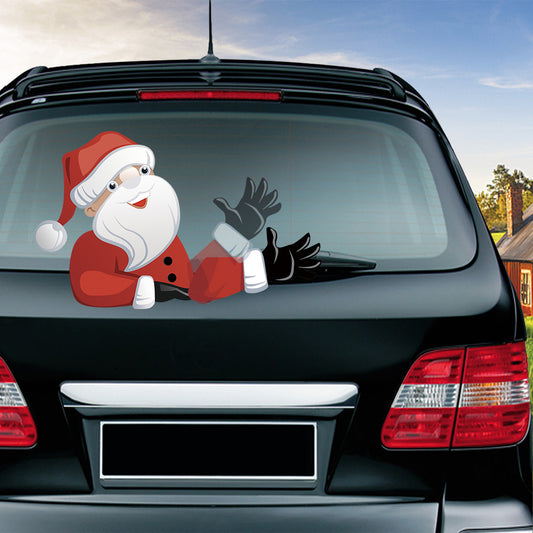 iGi4Shop Popular Santa Claus wiper sticker can remove the car rear windshield wiper Sticker Car Stickers