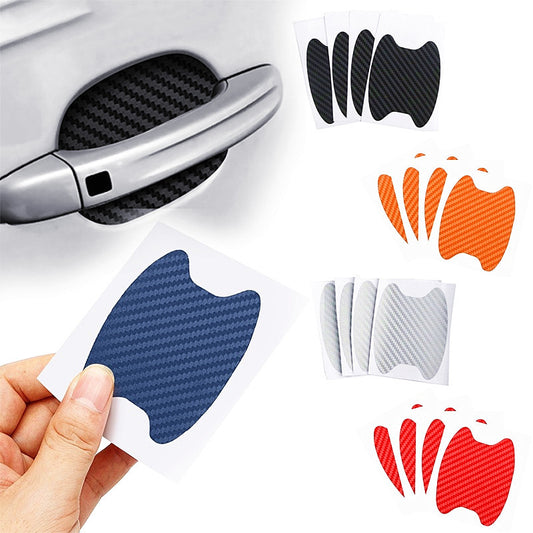 iGi4Shop 4pcs Set Of Door Stickers Carbon Fiber Scratch-resistant Car Handle Stickers