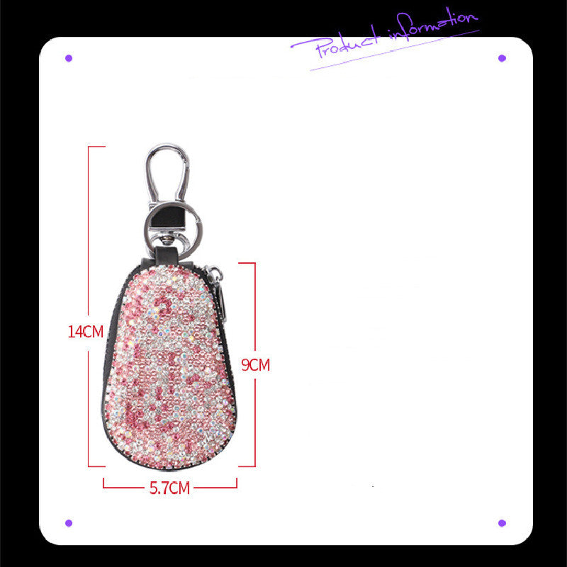 iGi4Shop Leather Gourd Rhinestone Female Car Key Cover