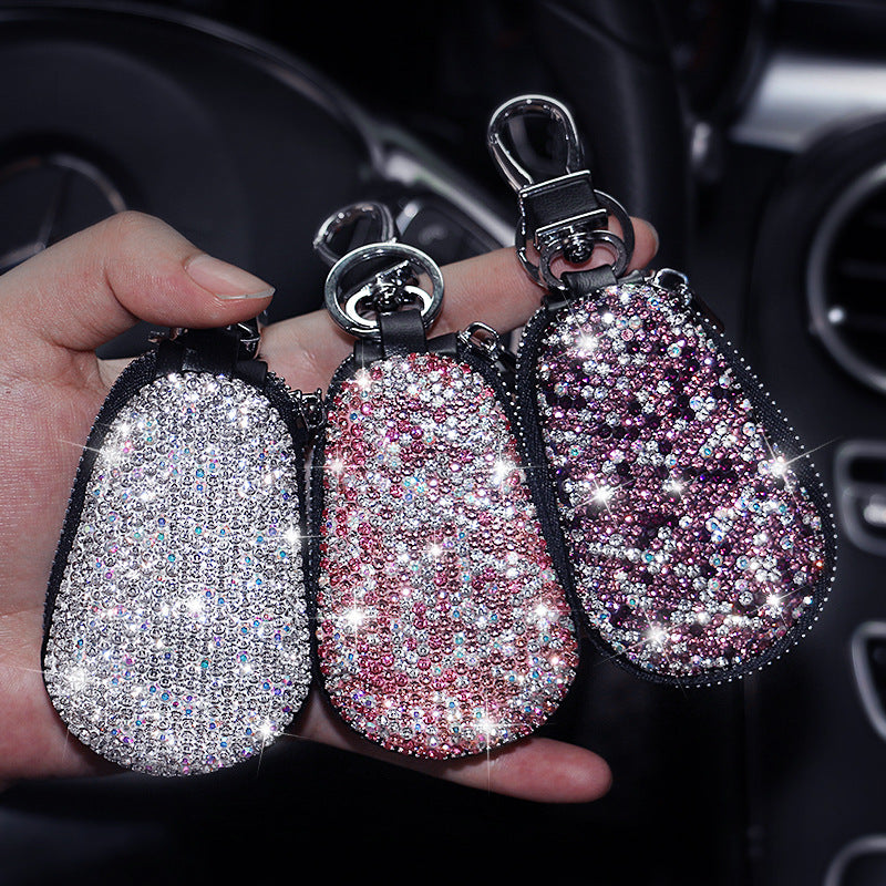 iGi4Shop Leather Gourd Rhinestone Female Car Key Cover