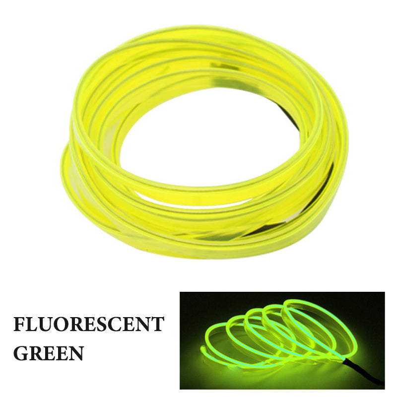 Car Interior Lighting El Cold Light Band Edge Wide Edge Car Atmosphere Lamp 1M2M3M 5M Luminous Line Set