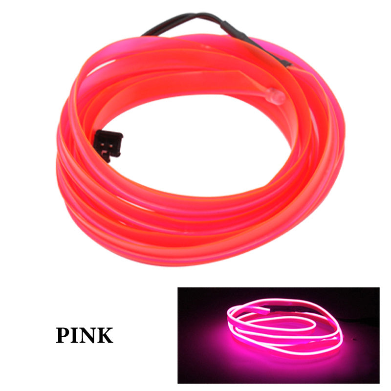 Car Interior Lighting El Cold Light Band Edge Wide Edge Car Atmosphere Lamp 1M2M3M 5M Luminous Line Set