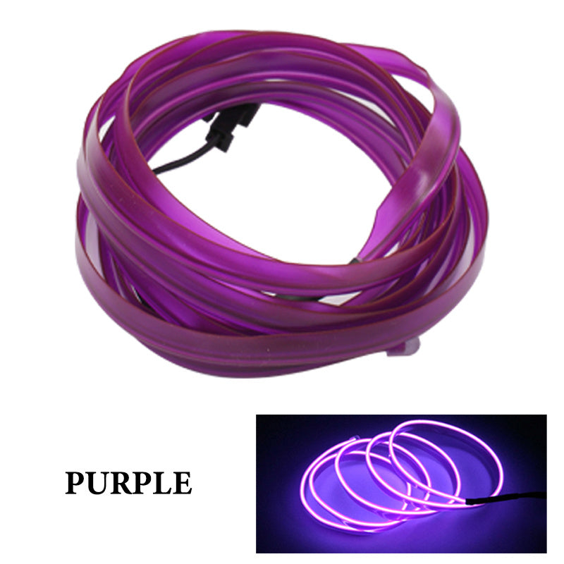 Car Interior Lighting El Cold Light Band Edge Wide Edge Car Atmosphere Lamp 1M2M3M 5M Luminous Line Set