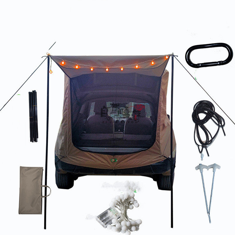 iGi4Shop Car Trunk Extension Tent At The Rear Of The Car