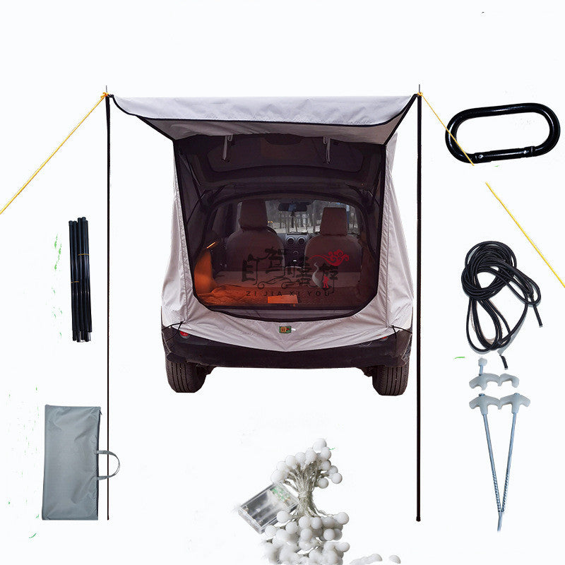 iGi4Shop Car Trunk Extension Tent At The Rear Of The Car