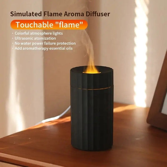iGi4Shop Air Humidifier With Flame Effect Essential Oil Diffuser Quiet Aroma Diffuser Home Fragrances Car Refresh