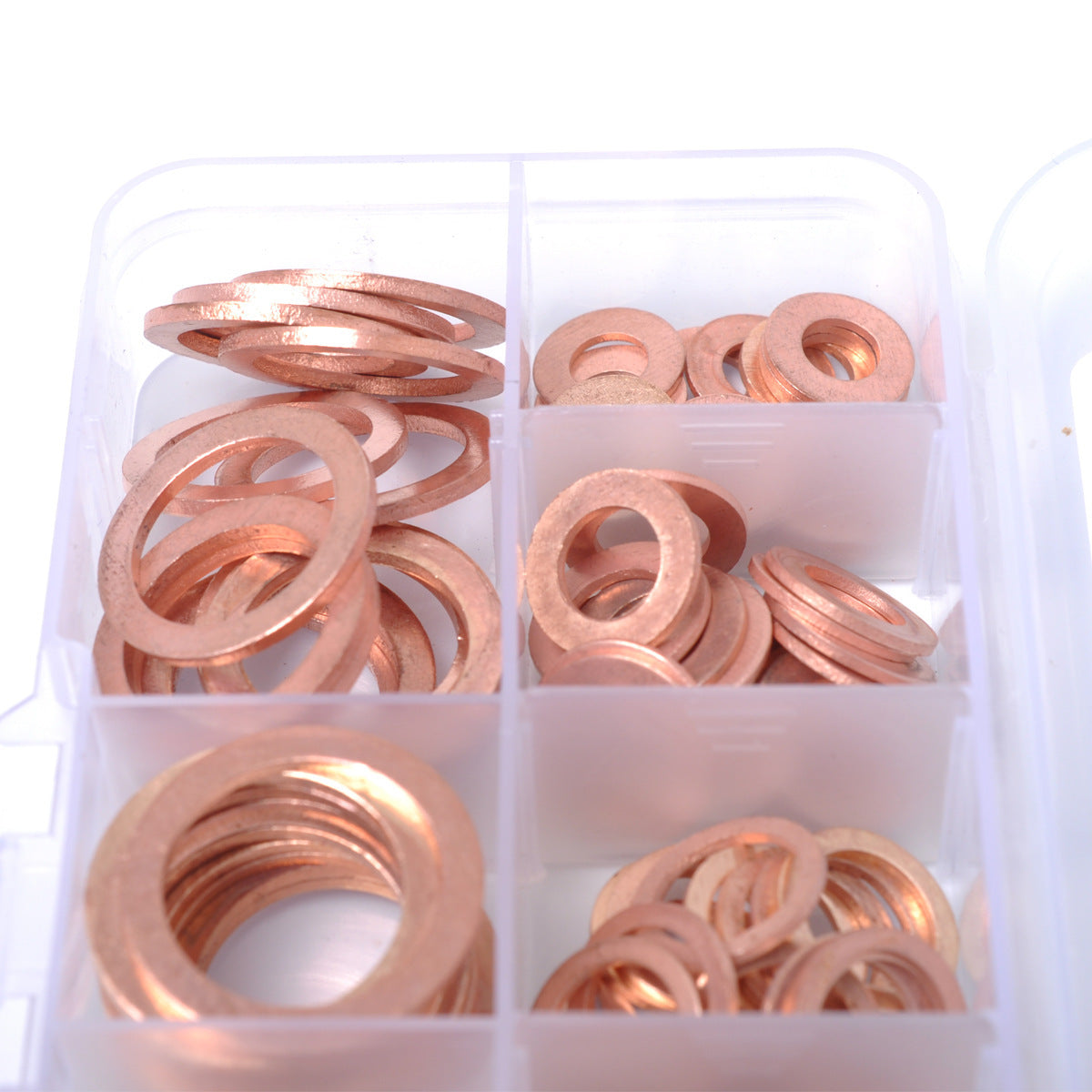 iGi4Shop 120pcs Copper Gasket Box, Annealing Oil Seal Copper Gasket Set