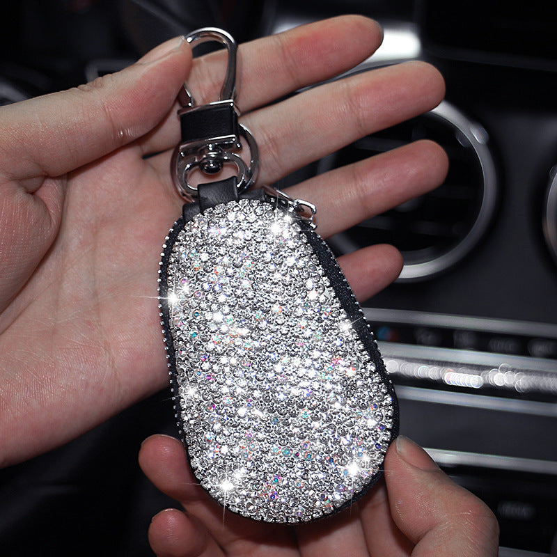 iGi4Shop Leather Gourd Rhinestone Female Car Key Cover