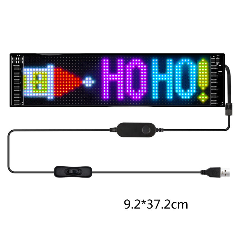 iGi4Shop Programmable Car LED Sign LED Full-color Advertising Screen Ultra-thin Display Screen Custom Text Pattern Animation Display Car