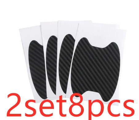 iGi4Shop 4pcs Set Of Door Stickers Carbon Fiber Scratch-resistant Car Handle Stickers