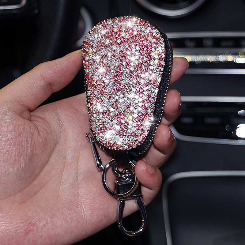 iGi4Shop Leather Gourd Rhinestone Female Car Key Cover