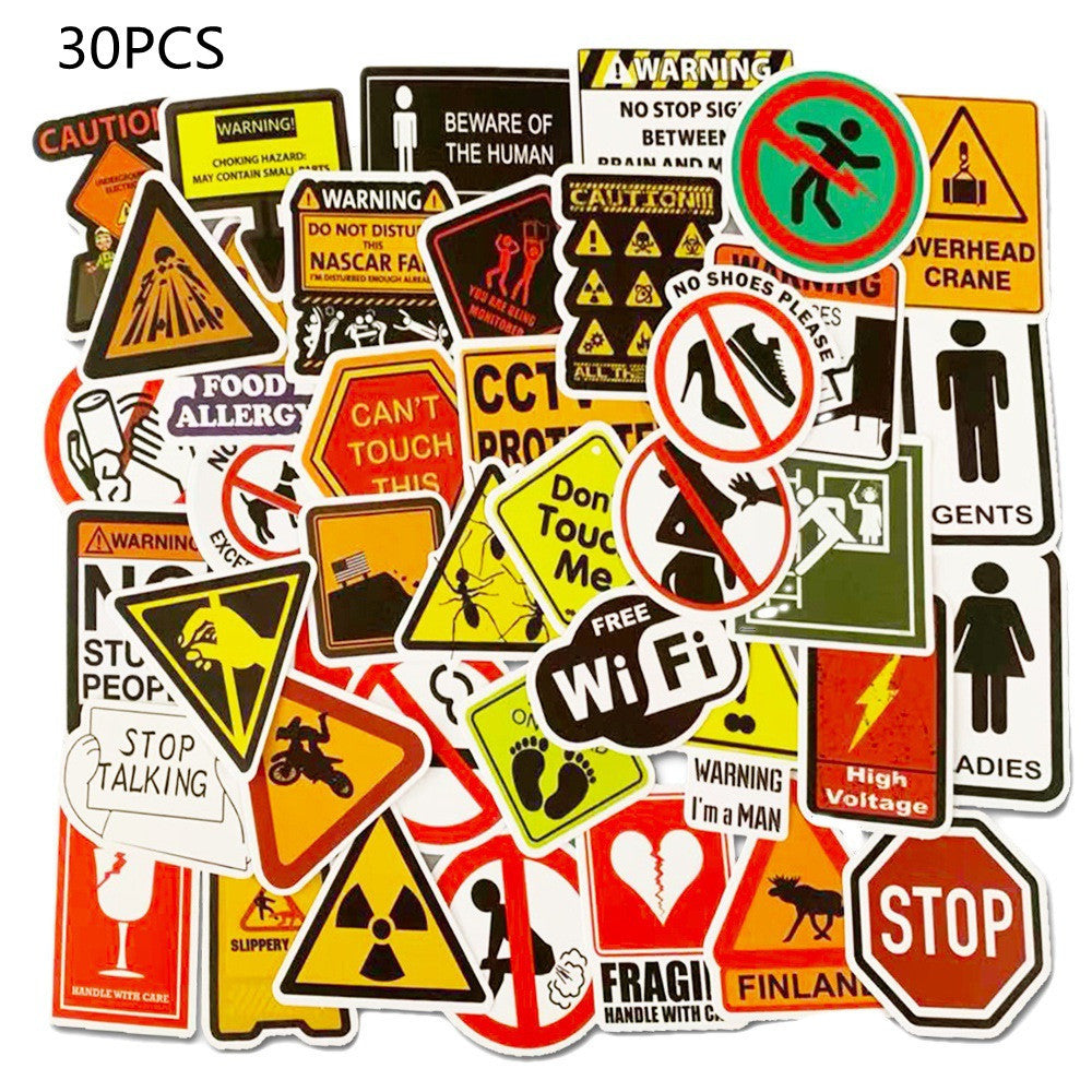 iGi4Shop Warning Warning Sign Stickers Cross Border Amazon