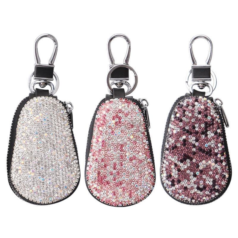 iGi4Shop Leather Gourd Rhinestone Female Car Key Cover