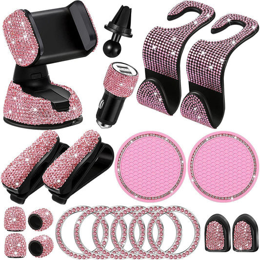 iGi4Shop New Diamond-encrusted Hook Set Car Interior Products