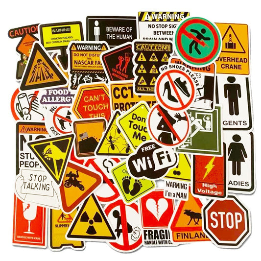 iGi4Shop Warning Warning Sign Stickers Cross Border Amazon