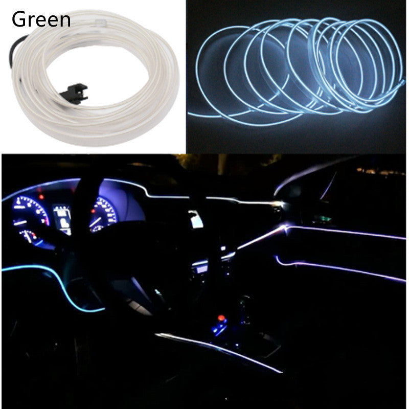 Car Interior Lighting El Cold Light Band Edge Wide Edge Car Atmosphere Lamp 1M2M3M 5M Luminous Line Set