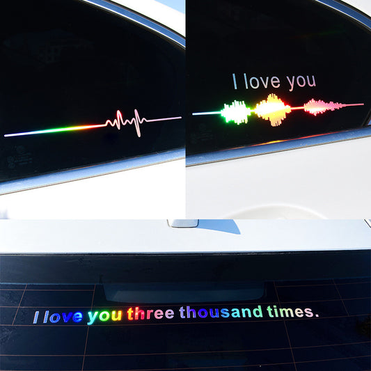 iGi4Shop Car Electrocardiogram Creative Sound Wave Chart Car Sticker